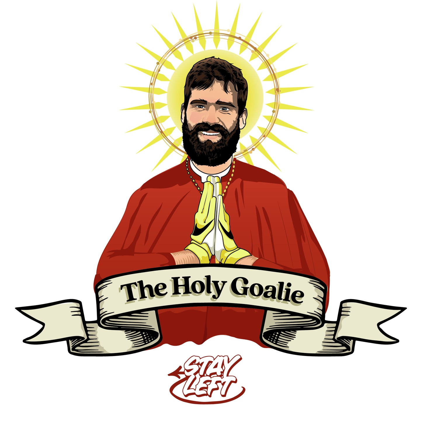 The Holy Goalie T-Shirt - New Stay Left - Left To Write