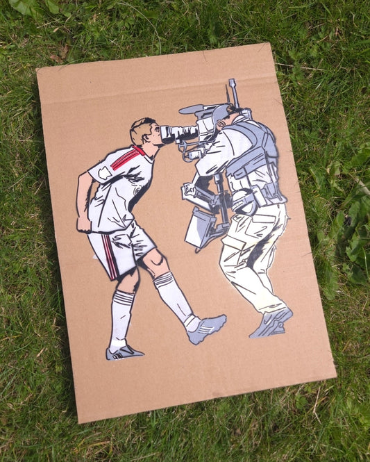 Stevie G hates The Mancs - Multi-Layer Test Painting.